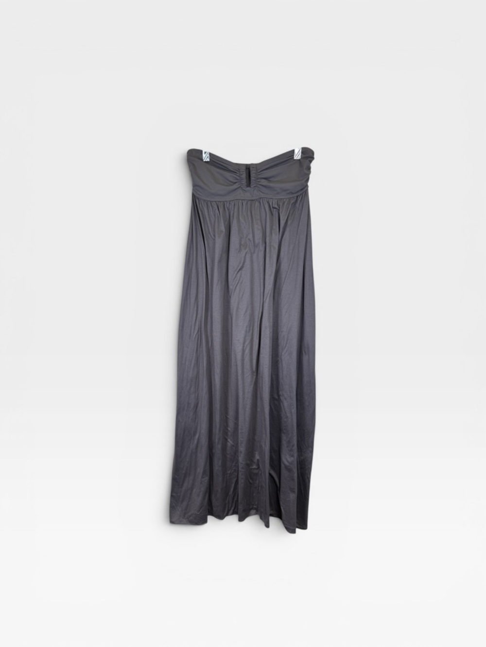 ERES Size Large Strapless Grey 100% Cotton Dress Midi / Maxi Made in Italy